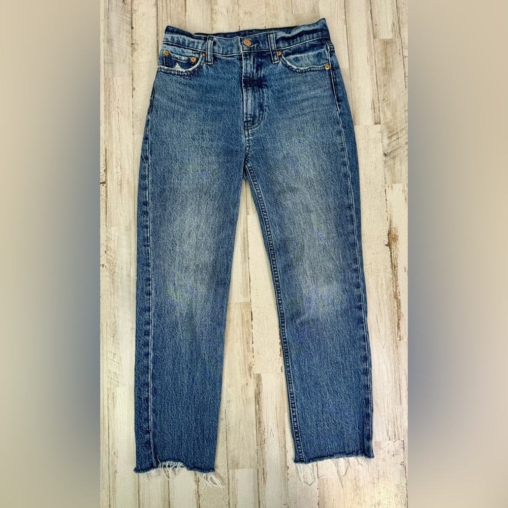 Gap Cheeky Straight Sky High Mid Rise Women Jeans - Size 25| 0P (28x25)